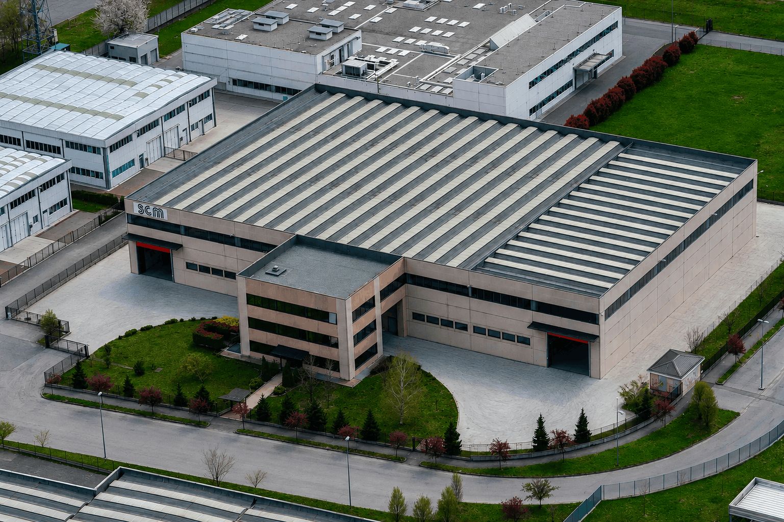 Vista aerea dello stabilimento SCM
